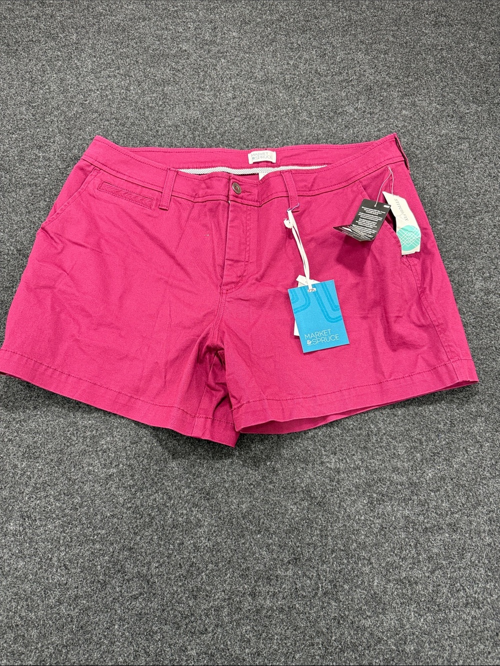 Market & Spruce Women's Hot Pink Casual Bermuda Shorts